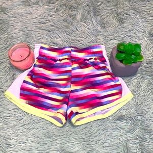rainbow striped shorts, 1 little stain.